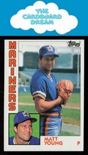 Matt Young 1984 Topps #235 RC Rookie Seattle Mariners Baseball Card. rookie card picture