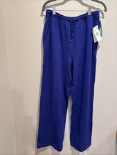 NOS St John Sport By Marie Gray Blue Wool Blend Pants Amethyst Size S