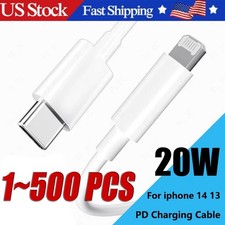 Fast Charger Cable Type USB C PD lot Cord to For iPhone 14 13 12 11 Pro Max XR