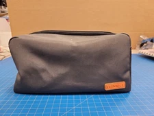 Clinique Gray Travel Bag Cosmetic Makeup Toiletry Case Organizer Zippered