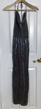 Zara LADIES’ IRIDESCENT TEAL METALLIC SHIMMER HALTER DRESS Size XS NEW NWT
