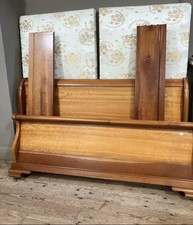 Quality Solid Cherry Multi Tone 6’ Super King Morpheus Sleigh Bed & Sprung Base