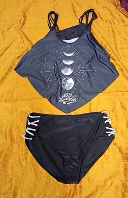 Rose gal Two Piece Celestial Moon Phases With Lotus Flower Size XL (18)