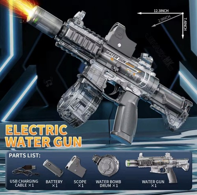 #ad #ad M416 Electric Water Gun With Light Sprays and High Pressure $29.99