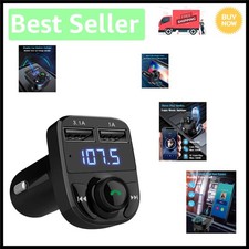 Wireless Bluetooth FM Transmitter  Dual USB Car Charger for Handsfree Calls