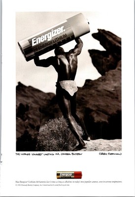 Energizer Lithium Longest Lasting AA Vintage Print Ad 1993