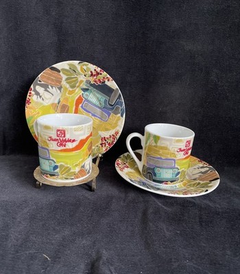 JUAN Valdez Cafe Espresso Demi Tasse Cup And Saucer Iconic ~2 Sets