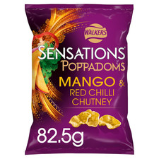 Walkers Sensations Poppadoms Mango & Chilli Sharing Bag 82.5g Crisps Free UK Del