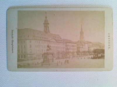CdV, Dresden, Neustadt, Hauptstraße, Fotografie auf Karton, ca. 1885