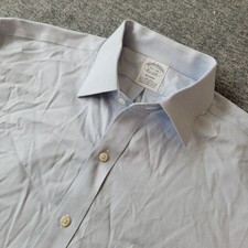 Brooks Brothers Dress Shirt Men's 15.5 34 Regent Blue Non-Iron Supima Button Up