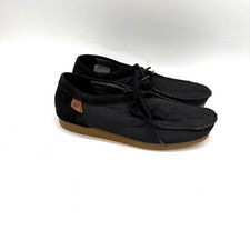 Clarks Wallabee Black quilted Leather Lace Up Shoes Women's 8.5M