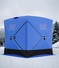 Insulated Pop Up Ice Fishing Shelter for 4-6 Persons with PVC Window