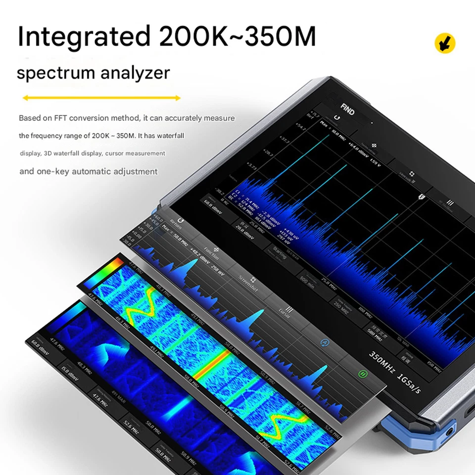 FNIRSI 4-in-1 350MHz Digital Oscilloscope Signal Generator Spectrum DPOS350P - Image 3 of 4