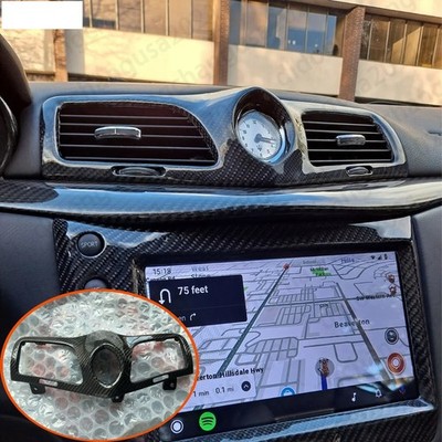 Real Dry Carbon Fiber Central Clock Air Vent Cover For MASERATI GT GTS 2008-2019