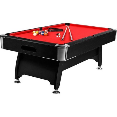 GAMES PLANET 8 ft Billardtisch ''Premium'' Farbe schwarz/rot
