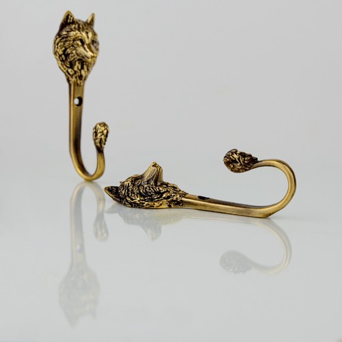 Decorative hooks, brass wolf head hook, clothes hook, gift - Picture 10 of 12