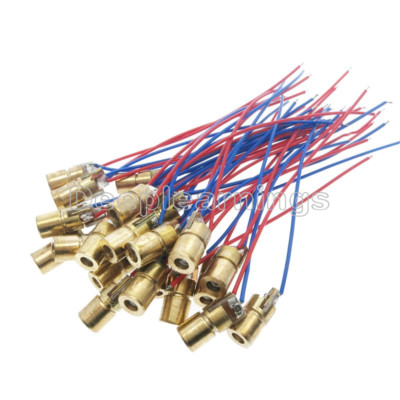 10PCS 650nm 5mW Laser Red Dot Module red laser sight laser diode laser pointer