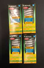 GREENLITE 100W Light Output White Spiral Bulbs 1600 Lumens 23W 10000 Hrs, 4pc