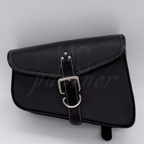 Bolso de montar negro cuero PU lado izquierdo para Harley Sportster XL 883 1200 - Imagen 2 de 9