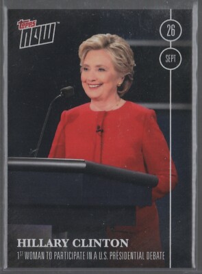Hillary Clinton 2016 Topps Now Election 16-2 Debate SP RARE /328 Donald Trump
