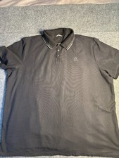 Calvin Klein Golf Polo Shirt Men's 2XL Black Performance Tech Short Sleeve