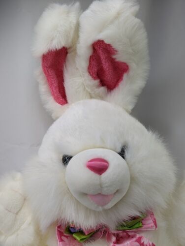 Tb Trading Co Hopster Hase Plüschhase weiß 23 Zoll lila Blume Stofftier - Bild 2 von 11