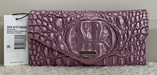 Brahmin Melbourne VERONICA Trifold Envelope Wallet MULBERRY POTION Rose Pink NWT
