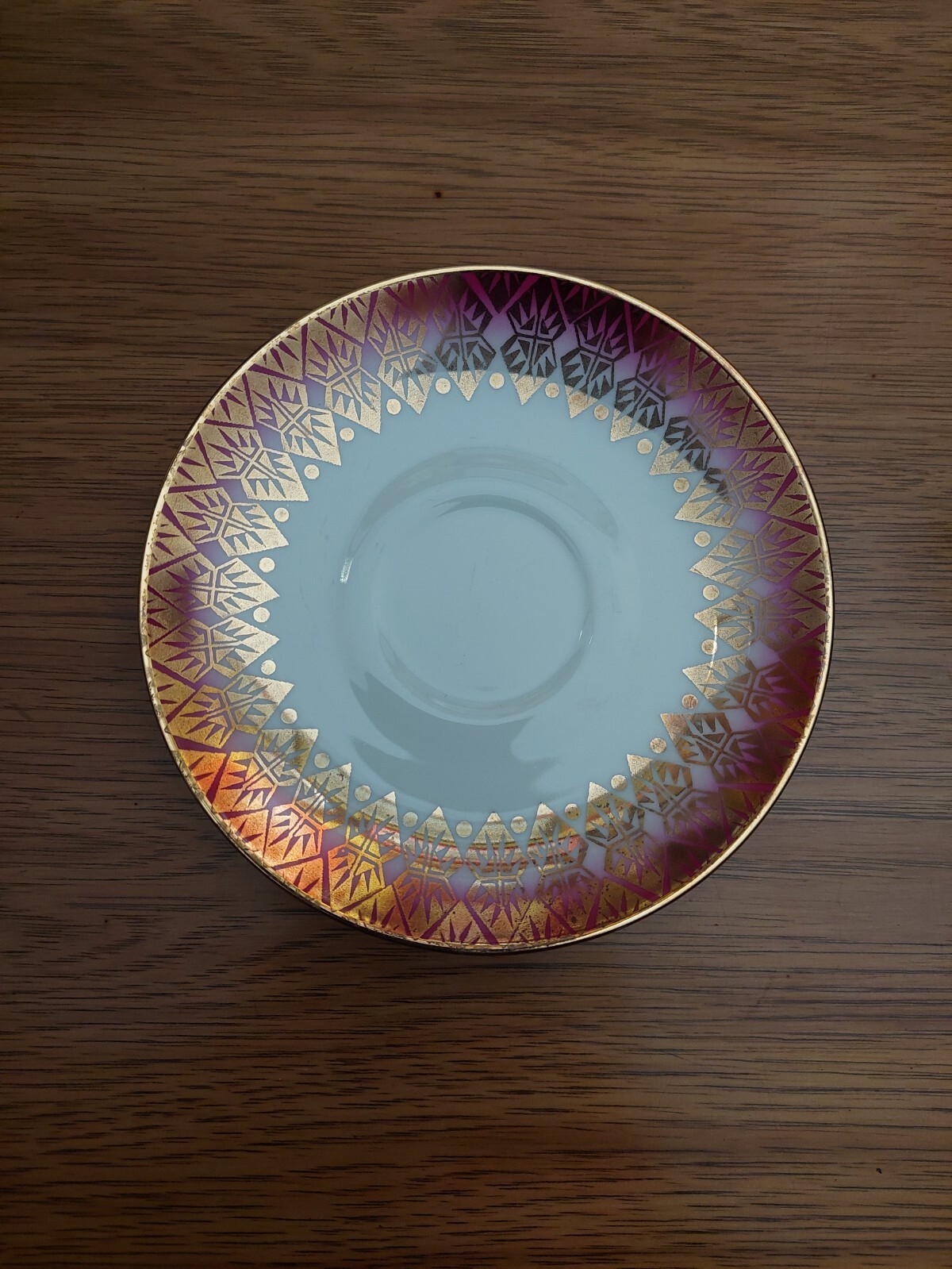 Vintage Winterling Marktleuthen Bavaria Tea Trio Set Burgundy / Gold