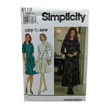 Simplicity 8118 Top Skirt Two Lengths Misses Sizes 18-20-22-24 Uncut 1992