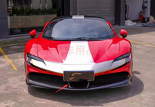 Dry Carbon Fiber Front air intake and exhaust port frame For Ferrari SF90 20-21