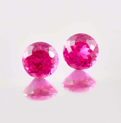 1 Pair Flawless Natural Royal Pink Ceylon Sapphire Certified All Size Available