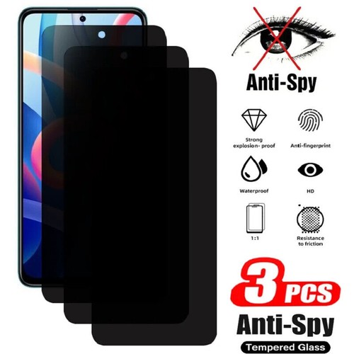 1-3PCS Tempered Glass Screen Protector Privacy For Xiaomi Redmi Note 13 12 11Pro - Picture 11 of 11