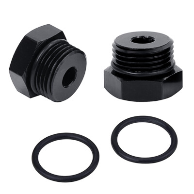 4AN 6AN 8AN 10AN 12AN Block off Cap ORB Plug Fitting Adapter Male Aluminum 2Pcs