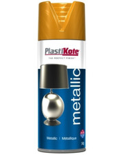 PLASTIKOTE BRILLIANT METALLIC SPRAY PAINT 400ML FOR STONE WICKER WOOD METAL NEW