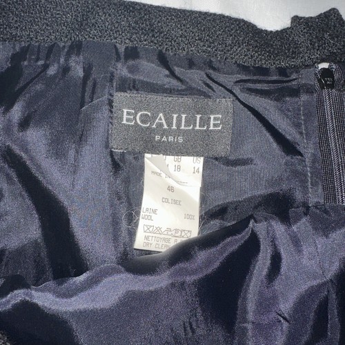 Preowned- Ecaille Wool Pencil Skirt Womens (Size 14) - Picture 4 of 7