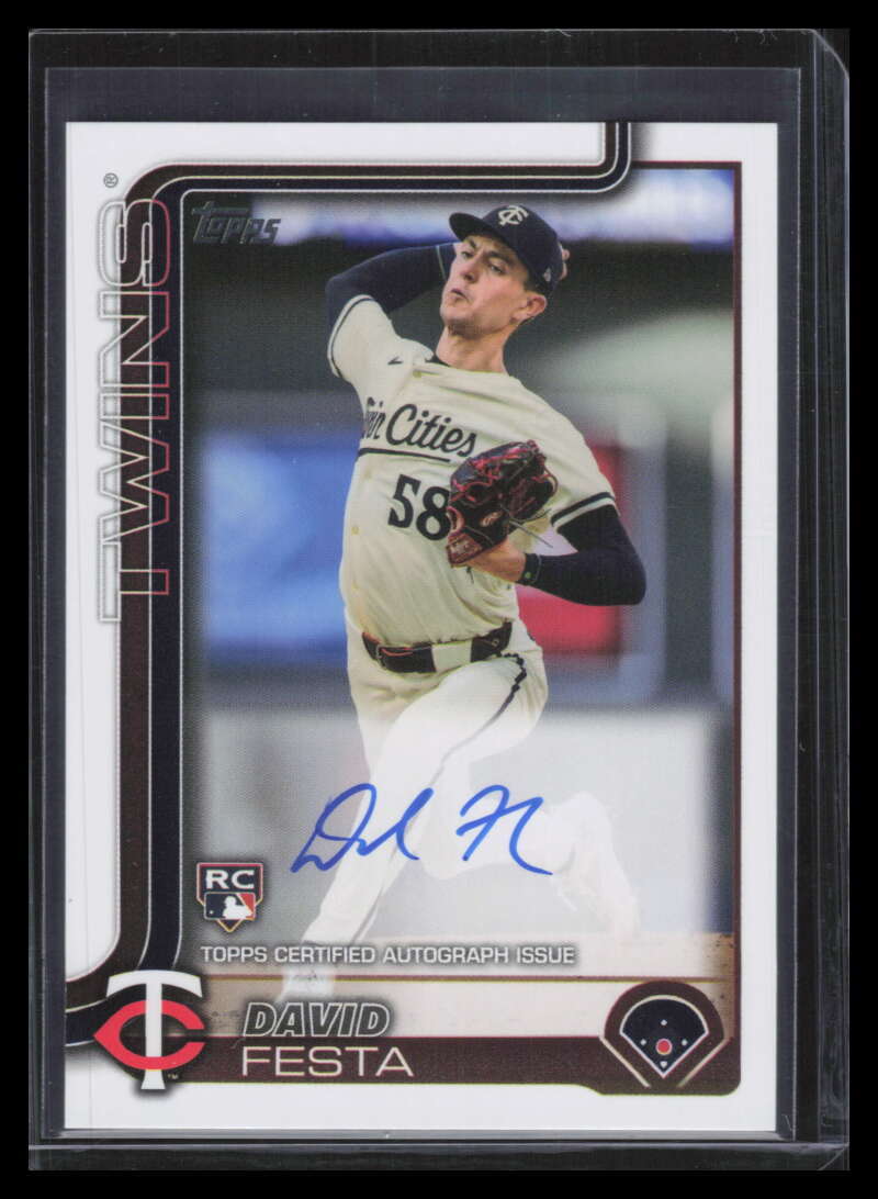 2025 Topps Flagship Real One Autographs 178 David Festa Rookie Auto