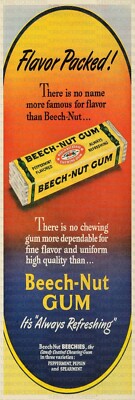 Beech-Nut Gum 8'' x 24'' Metal Sign