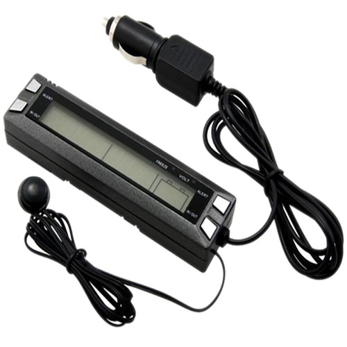 Car Temperature Clock Dashboard LCD Screen Voltage Alarm Thermometer Voltmeter - Picture 2 of 11