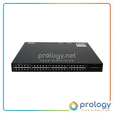 Cisco WS-C3650-48FQ-L 48 port Gigabit Full PoE 4x 10G Uplink LAN Base Tested