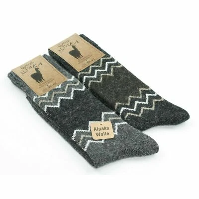GOWITH ALPACA ALPACA WOOL Thermal Socks for Mens womens 2 Pairs winter socks size 6-8 9-11