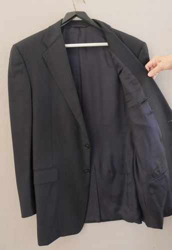 Hickey Freeman 100% Wool Windowpane 2 Piece Men's Suit 42R Pants 36 x 31.5 - Picture 2 of 9