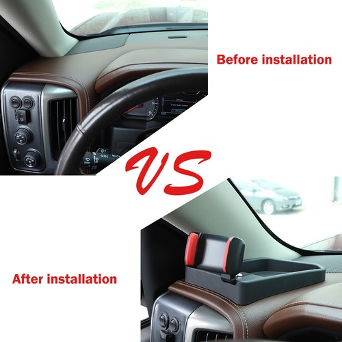 Driver Side Dash Phone Holder Storage Tray For Chevy Silverado GMC Sierra 14-18 - Picture 2 of 11