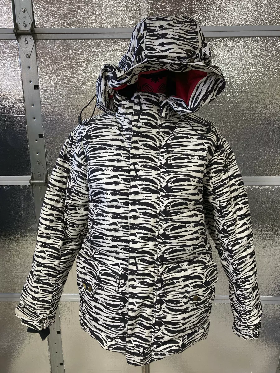 helpen Vertrappen Gering Vans Snowboard Jacket - Womens Medium - Zebra Pattern - Super Rare - Ski  Jacket | eBay