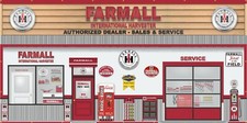 Farmall International Harvester Tractor Dealer Scene Wall Mural Sign Banner Art