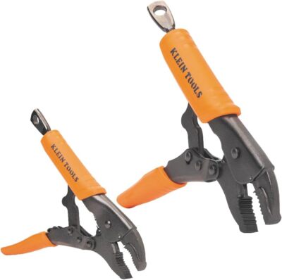 Klein Tools 38660 Locking Pliers Set, 7-Inch and 10-Inch One Size, Multicolor 