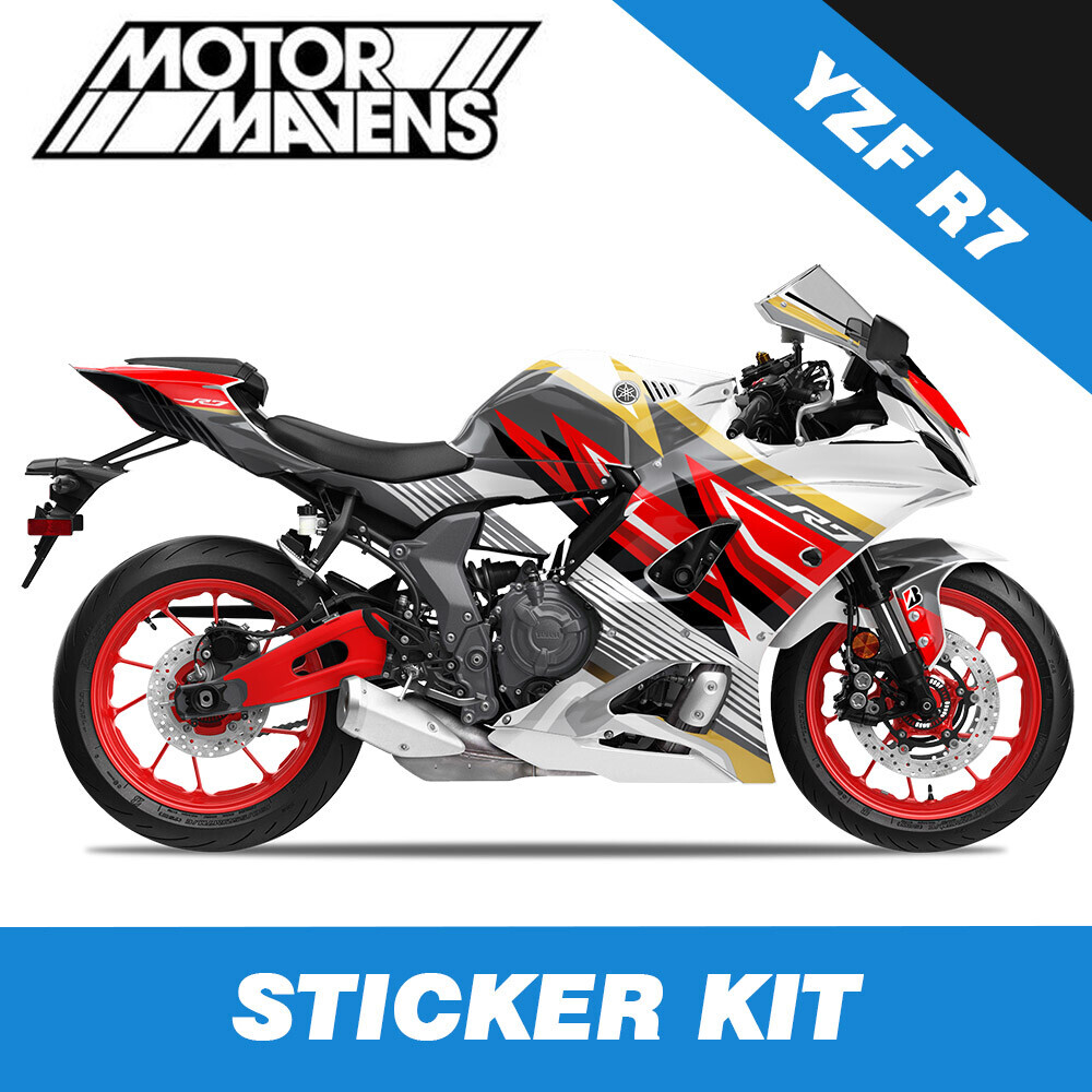 Motorfiets Zijbrandstoftank Sticker Voor YAMAHA R7 YZF R7 YZFR7 YZF-R7 2021-2024 Gas Tank Grip Protector Traction Pad Decal Tanksticker(White 3