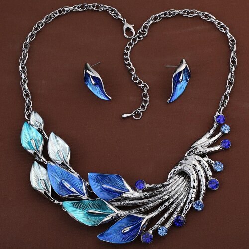 Flower garden necklace earring sets - Afbeelding 3 van 3