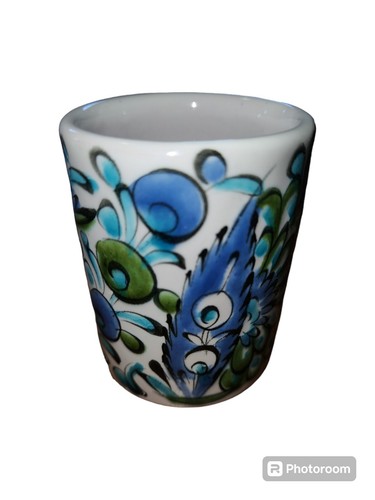 Icaros Keramik Rhodos Griechenland N/19-1 Handarbeit Tasse, Übertopf, Vase 3" hoch Ikaros