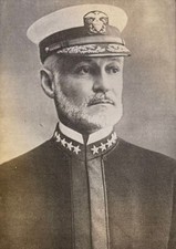 1918 Vintage Magazine Illustration Vice Admiral William S. Sims