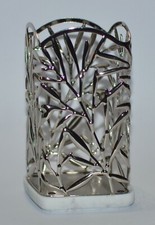 BATH  BODY WORKS VINE LEAF CHROME MARBLE GENTLE FOAMING HAND SOAP SLEEVE HOLDER